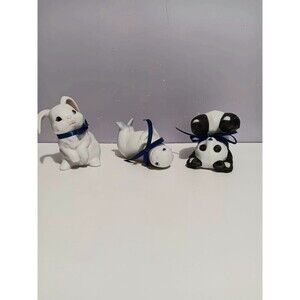 Blue Ribbon Babies 1990 Seal, Rabbit Panda Bear  Ceramic Figurines Lot of 3